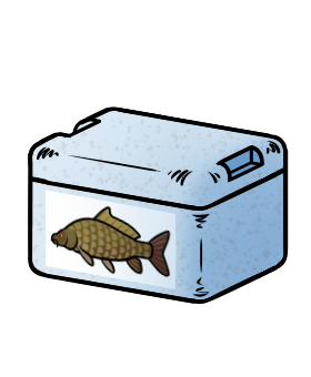 Kühlbox (mit Karpfen-Aufkleber)