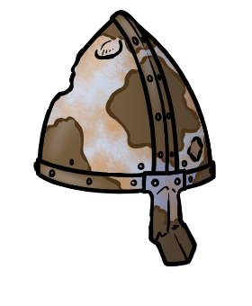 Nasalhelm (verschmutzt)