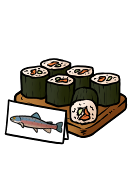 Sushi (Regenbogenforelle)
