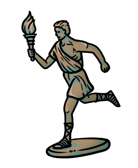 Fackelläufer Statue